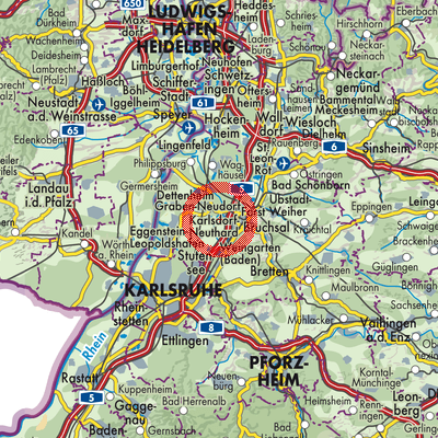 Landkarte Karlsdorf-Neuthard
