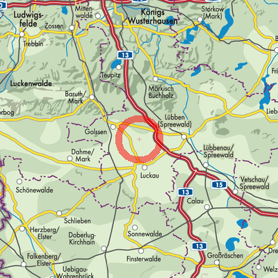 Landkarte Kasel-Golzig