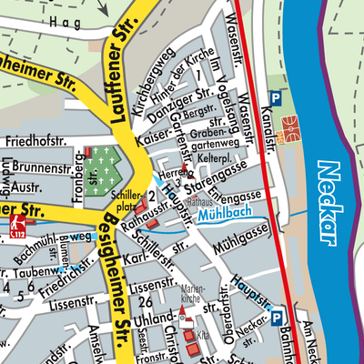 Stadtplan Kirchheim am Neckar