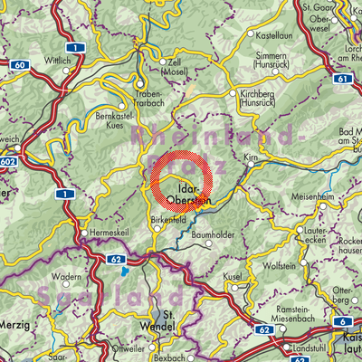 Landkarte Kirschweiler