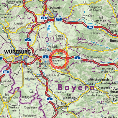 Landkarte Kleinlangheim