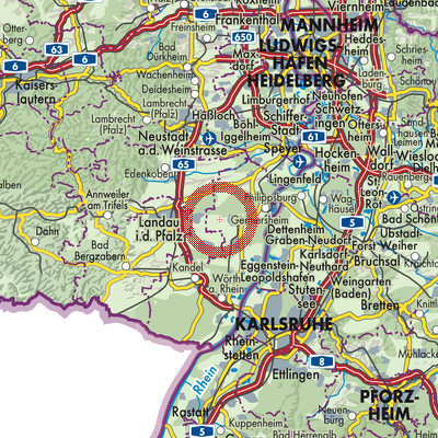 Landkarte Knittelsheim