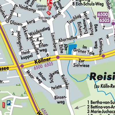 Stadtplan Kölln-Reisiek