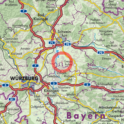 Landkarte Kolitzheim