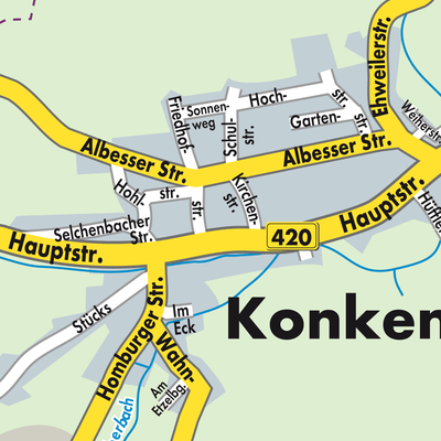 Stadtplan Konken