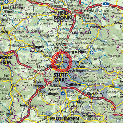 Landkarte Kornwestheim