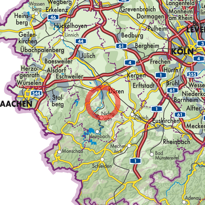 Landkarte Kreuzau