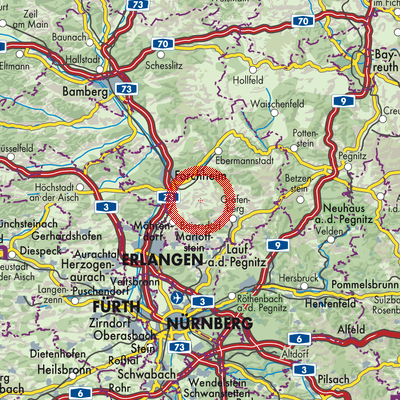 Landkarte Kunreuth