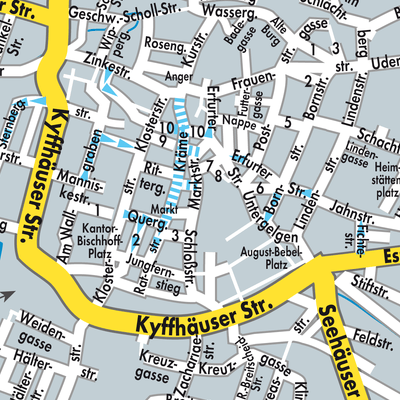 Stadtplan Bad Frankenhausen/Kyffhäuser
