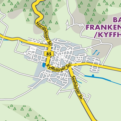 Übersichtsplan Bad Frankenhausen/Kyffhäuser