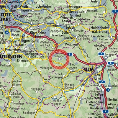 Landkarte Laichingen