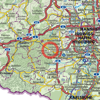 Landkarte Lambrecht (Pfalz)