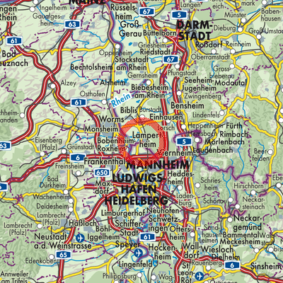 Landkarte Lampertheim