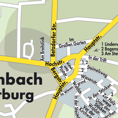 Stadtplan Langenbach bei Kirburg