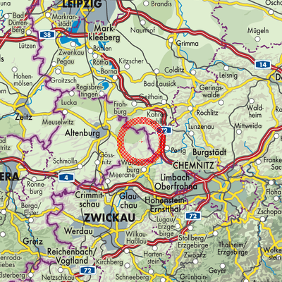 Landkarte Langenleuba-Niederhain