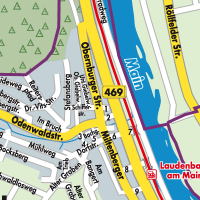 Stadtplan Laudenbach
