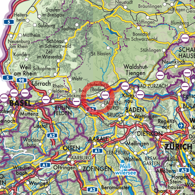 Landkarte Laufenburg (Baden)