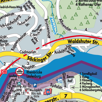 Stadtplan Laufenburg (Baden)