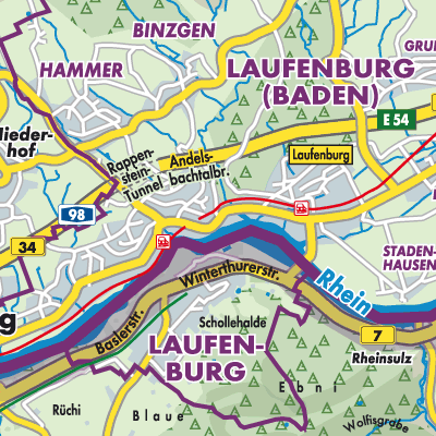 Übersichtsplan Laufenburg (Baden)