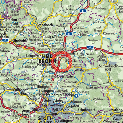 Landkarte Lehrensteinsfeld
