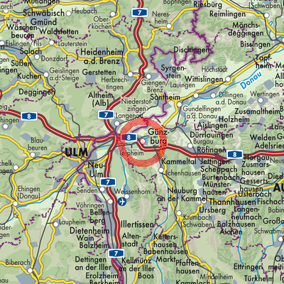 Landkarte Leipheim