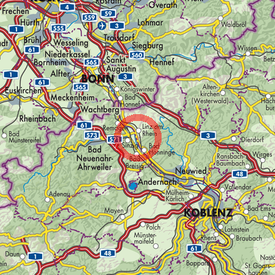 Landkarte Leubsdorf