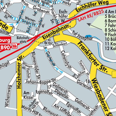 Stadtplan Limburg an der Lahn