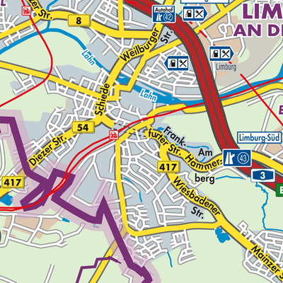 Übersichtsplan Limburg an der Lahn
