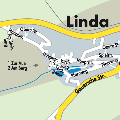 Stadtplan Linda b. Weida