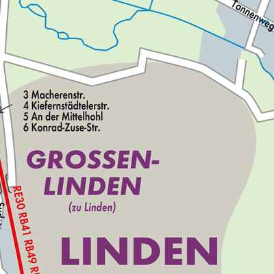Stadtplan Linden