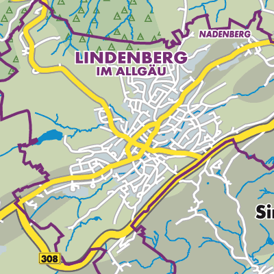 Übersichtsplan Lindenberg im Allgäu