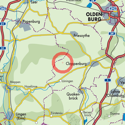 Landkarte Lindern (Oldenburg)