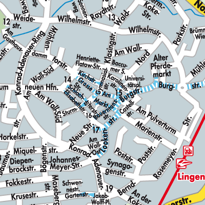 Stadtplan Lingen (Ems)