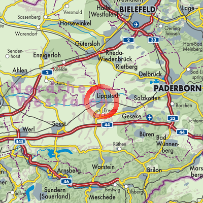 Landkarte Lippstadt