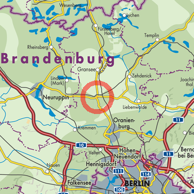 Landkarte Löwenberger Land