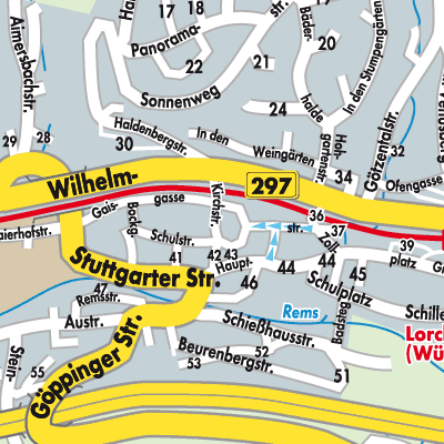 Stadtplan Lorch