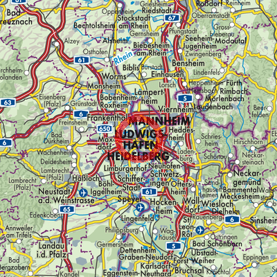 Landkarte Ludwigshafen am Rhein