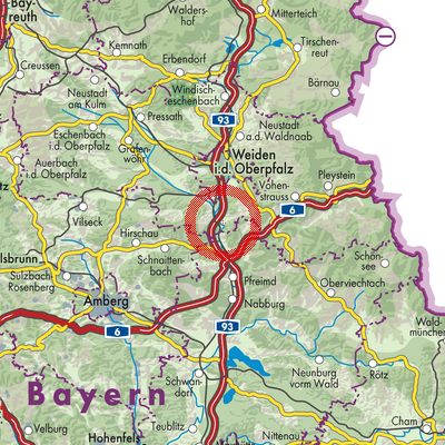 Landkarte Luhe-Wildenau