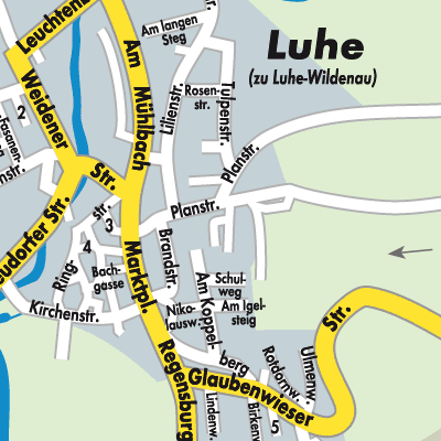 Stadtplan Luhe-Wildenau