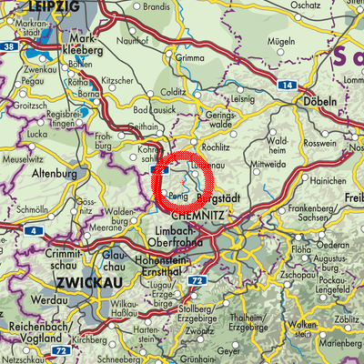 Landkarte Lunzenau