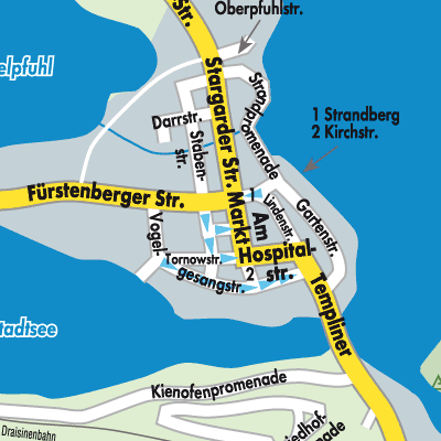 Stadtplan Lychen