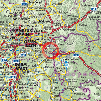 Landkarte Mainhausen
