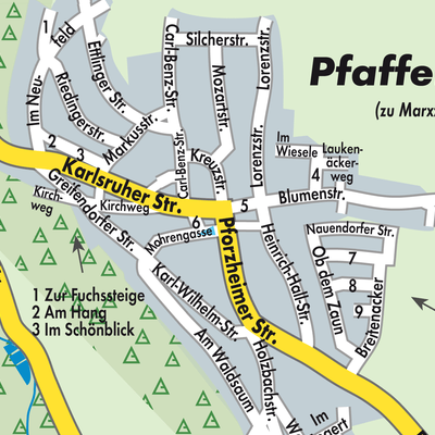 Stadtplan Marxzell