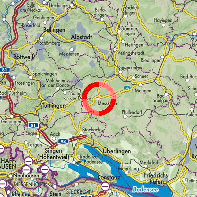 Landkarte Meßkirch