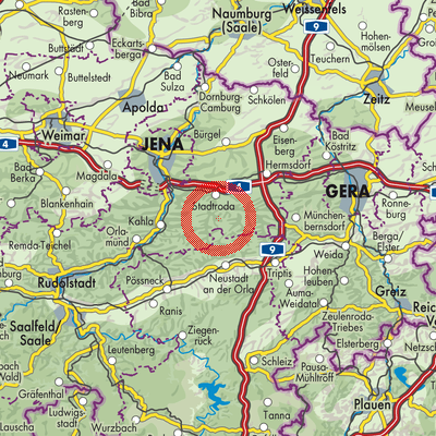 Landkarte Meusebach