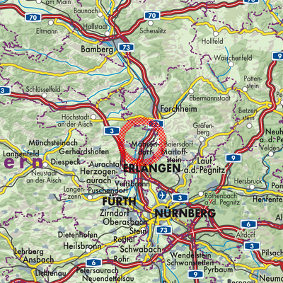 Landkarte Möhrendorf