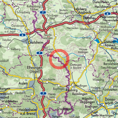 Landkarte Mönchsroth