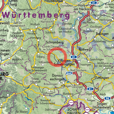 Landkarte Mönchweiler
