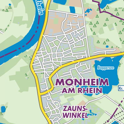 Übersichtsplan Monheim am Rhein