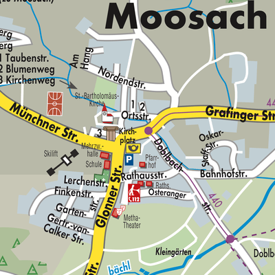Stadtplan Moosach